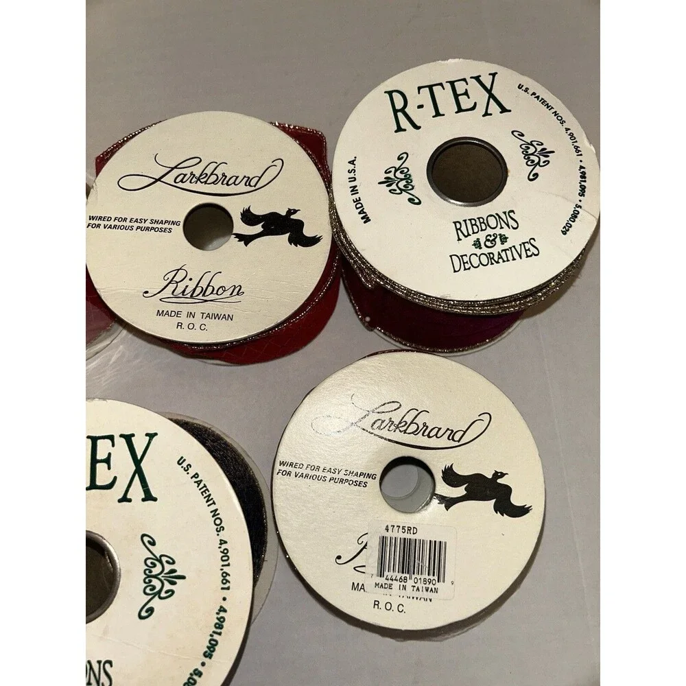Lot Of Holiday Crafting Ribbon